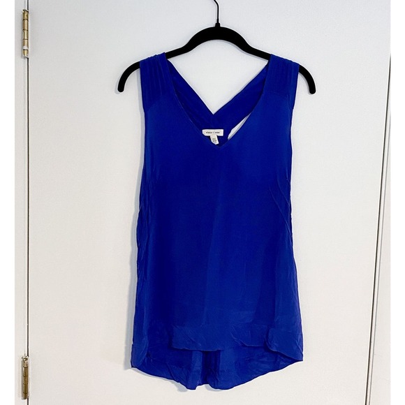 Silence & Noise Blue Silk Tank - Picture 2 of 5